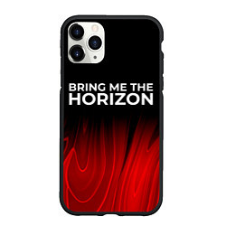 Чехол iPhone 11 Pro матовый Bring Me the Horizon red plasma, цвет: 3D-черный