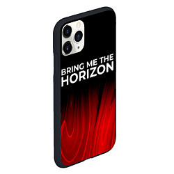 Чехол iPhone 11 Pro матовый Bring Me the Horizon red plasma, цвет: 3D-черный — фото 2