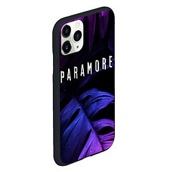 Чехол iPhone 11 Pro матовый Paramore neon monstera, цвет: 3D-черный — фото 2