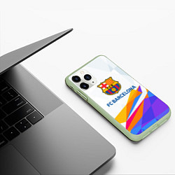 Чехол iPhone 11 Pro матовый Barcelona цветные геометрии, цвет: 3D-салатовый — фото 2