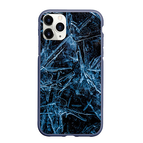 Чехол iPhone 11 Pro матовый Ледяная планета / 3D-Серый – фото 1