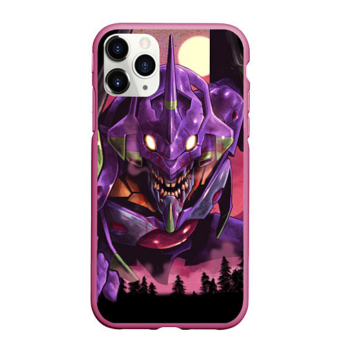 Чехол iPhone 11 Pro матовый Neon Genesis Evangelion - Eva / 3D-Малиновый – фото 1