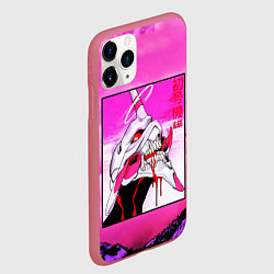 Чехол iPhone 11 Pro матовый Neon Genesis Evangelion: Eva 01, цвет: 3D-малиновый — фото 2