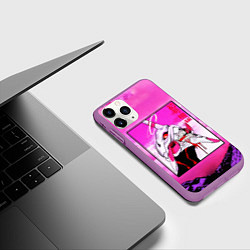 Чехол iPhone 11 Pro матовый Neon Genesis Evangelion: Eva 01, цвет: 3D-фиолетовый — фото 2