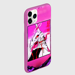 Чехол iPhone 11 Pro матовый Neon Genesis Evangelion: Eva 01, цвет: 3D-фиолетовый — фото 2