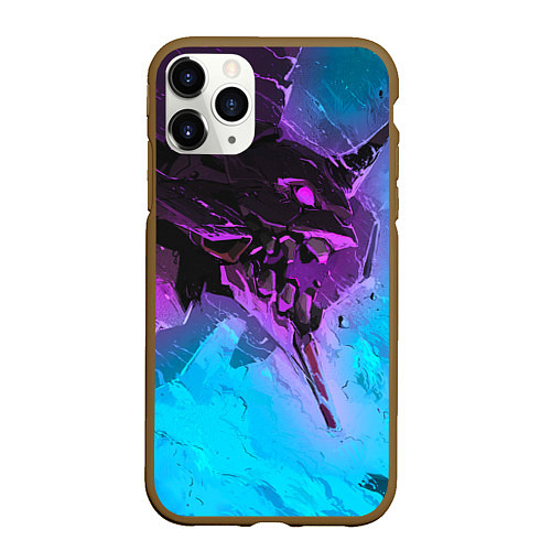 Чехол iPhone 11 Pro матовый Neon Genesis Evangelion - Eva 01 / 3D-Коричневый – фото 1