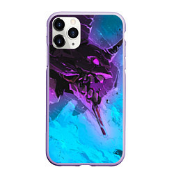 Чехол iPhone 11 Pro матовый Neon Genesis Evangelion - Eva 01, цвет: 3D-светло-сиреневый