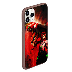 Чехол iPhone 11 Pro матовый Neon Genesis Evangelion Unit-02, цвет: 3D-коричневый — фото 2