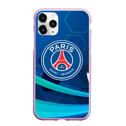 Чехол iPhone 11 Pro матовый PSG мяч абстракция, цвет: 3D-розовый