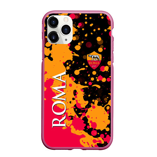 Чехол iPhone 11 Pro матовый Roma Краска / 3D-Малиновый – фото 1