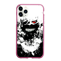 Чехол iPhone 11 Pro матовый Tokyo Ghoul Kaneki Ken paint, цвет: 3D-малиновый