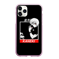 Чехол iPhone 11 Pro матовый Tokyo Ghoul - Kaneki Ken, цвет: 3D-розовый