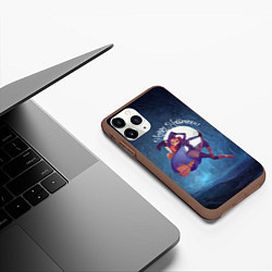 Чехол iPhone 11 Pro матовый Happy halloween - beautiful witch, цвет: 3D-коричневый — фото 2