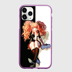 Чехол iPhone 11 Pro матовый Джунко Эношима - Danganronpa, цвет: 3D-фиолетовый
