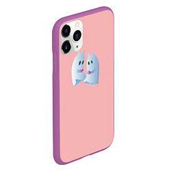 Чехол iPhone 11 Pro матовый Призрачная любовь, цвет: 3D-фиолетовый — фото 2