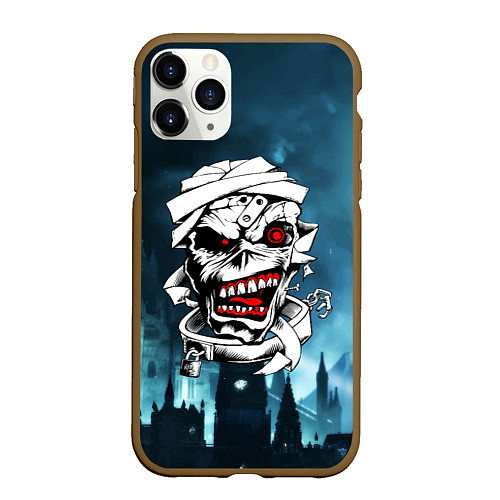 Чехол iPhone 11 Pro матовый Mummy - crazy face / 3D-Коричневый – фото 1