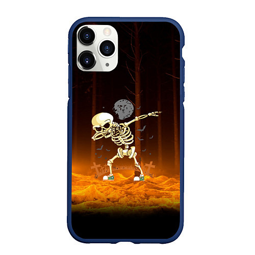 Чехол iPhone 11 Pro матовый Skeletons dab - dark forest / 3D-Тёмно-синий – фото 1