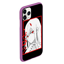 Чехол iPhone 11 Pro матовый Darling in the Franxx: 02, цвет: 3D-фиолетовый — фото 2