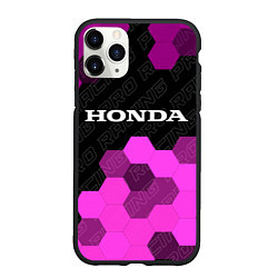 Чехол iPhone 11 Pro матовый Honda pro racing: символ сверху