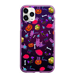 Чехол iPhone 11 Pro матовый Это Хэллоуин, цвет: 3D-фиолетовый