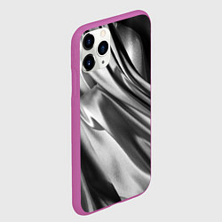 Чехол iPhone 11 Pro матовый Объёмный сатин - текстура, цвет: 3D-фиолетовый — фото 2