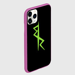 Чехол iPhone 11 Pro матовый Киберпанк - Команда Дэвида, цвет: 3D-фиолетовый — фото 2