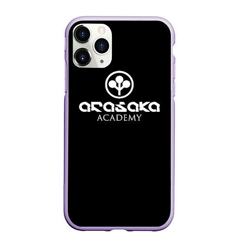 Чехол iPhone 11 Pro матовый Киберпанк - Arasaka Academy / 3D-Светло-сиреневый – фото 1