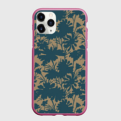 Чехол iPhone 11 Pro матовый Цветочный камуфляж