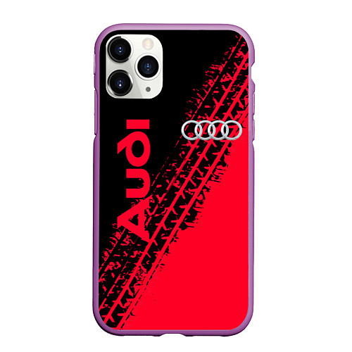 Чехол iPhone 11 Pro матовый Audi / 3D-Фиолетовый – фото 1