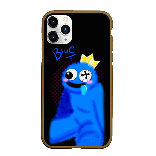 Чехол iPhone 11 Pro матовый Blue - Rainbow Friends / 3D-Коричневый – фото 1