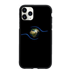 Чехол iPhone 11 Pro матовый Планета Земля в руках человека