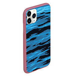 Чехол iPhone 11 Pro матовый Волны Камуфляж, цвет: 3D-малиновый — фото 2