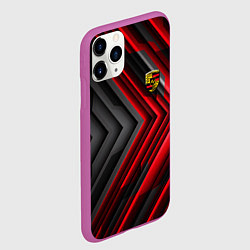 Чехол iPhone 11 Pro матовый Porsche строгий стиль, цвет: 3D-фиолетовый — фото 2