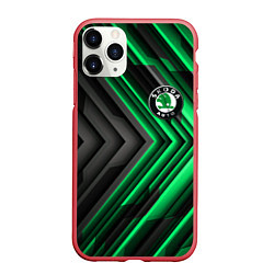 Чехол iPhone 11 Pro матовый Skoda строгий стиль