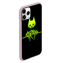 Чехол iPhone 11 Pro матовый Stray green neon, цвет: 3D-розовый — фото 2