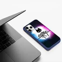 Чехол iPhone 11 Pro матовый Stray black, цвет: 3D-тёмно-синий — фото 2