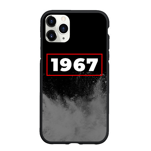 Чехол iPhone 11 Pro матовый 1967 - в красной рамке на темном / 3D-Черный – фото 1