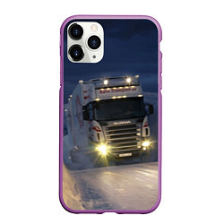 Чехол iPhone 11 Pro матовый Для фуры Scania нет преград