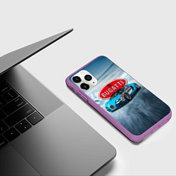Чехол iPhone 11 Pro матовый Бугатти - мощь, престиж, мечта!, цвет: 3D-фиолетовый — фото 2