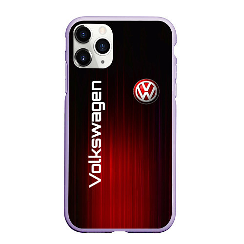 Чехол iPhone 11 Pro матовый Volkswagen art / 3D-Светло-сиреневый – фото 1