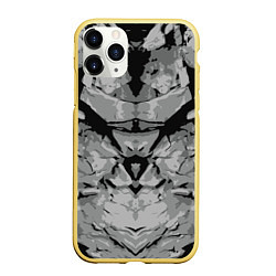 Чехол iPhone 11 Pro матовый Каменный страж, цвет: 3D-желтый