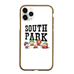 Чехол iPhone 11 Pro матовый South park кострёр, цвет: 3D-коричневый