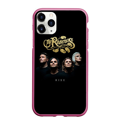 Чехол iPhone 11 Pro матовый The Rasmus rise / 3D-Малиновый – фото 1