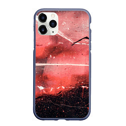 Чехол iPhone 11 Pro матовый Красный туман, царапины и краски