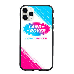 Чехол iPhone 11 Pro матовый Land Rover neon gradient style