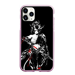 Чехол iPhone 11 Pro матовый Кибер девушка самурай