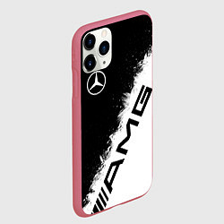 Чехол iPhone 11 Pro матовый Мерседес - АМГ - Краски, цвет: 3D-малиновый — фото 2