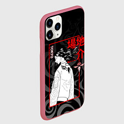 Чехол iPhone 11 Pro матовый Кейске Баджи - Токийские мстители, цвет: 3D-малиновый — фото 2