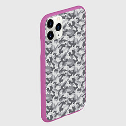 Чехол iPhone 11 Pro матовый Камуфляж М-21 серый, цвет: 3D-фиолетовый — фото 2