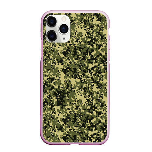 Чехол iPhone 11 Pro матовый Камуфляж Flecktarn Jeitai / 3D-Розовый – фото 1